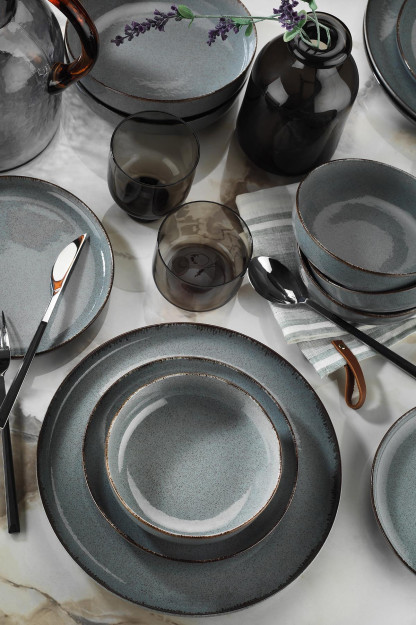 Kutahya Porcelain Moderna 16 Qismli 4 Kishilik Idish-Tovoqlar To'plamisiniy 1MOD16YS730P01