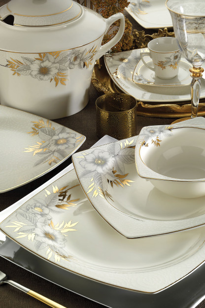 Kutahya Porcelain Bone Mare Набор Посуды Из 68 Предметов На 12 Персон 10364