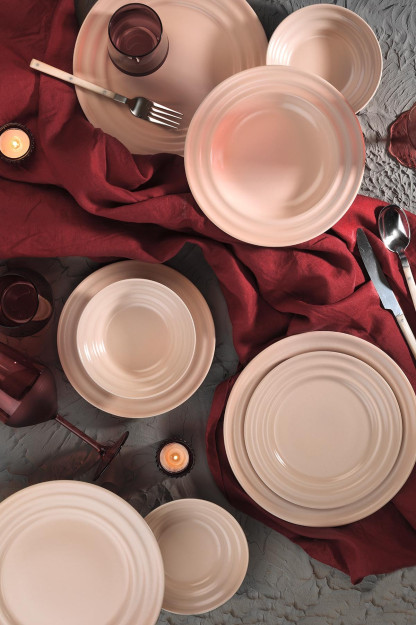 Kutahya Porcelain New Tuvana Набор Посуды Из 24 Предметов На 6 Персон Розовый