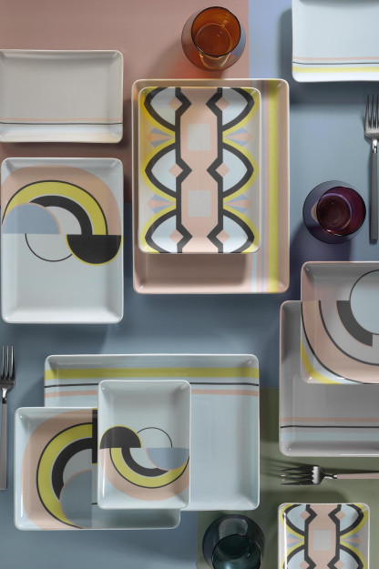Kutahya Porcelain Art Deco Набор Для Столовой Из 18 Предметов На 6 Персон 10876