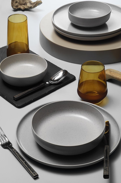 Kutahya Porcelain Moderna Набор Посуды Из 18 Предметов На 6 Персон Серый