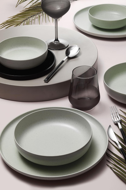 Kutahya Porcelain Moderna Набор Посуды Из 18 Предметов На 6 Персон Зеленый