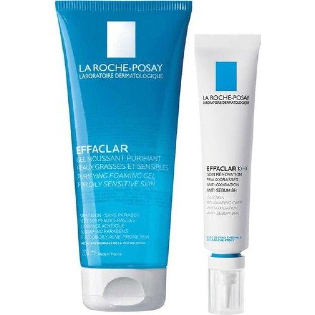 La RochePosay Effaclar Gel tozalovchi jel 200ml Effaclar K nemlendirici 30ml Hbv00000ghadu to'plami 1HBV00000GHADU