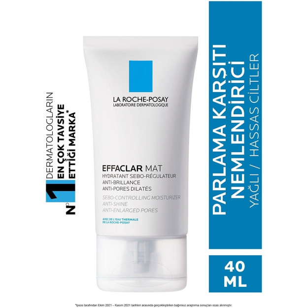 La RochePosay Posay Effaclar Matte sebum regulyatori va yog ' porlashiga qarshi konditsioner 40ml HBCV00002DBGVT 1HBCV00002DBGVT