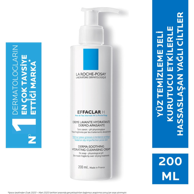 La RochePosay Effaclar h quritgich ta'sirida yog'li teri uchun tozalovchi krem 200 ml SGBE3337872409240 1SGBE3337872409240