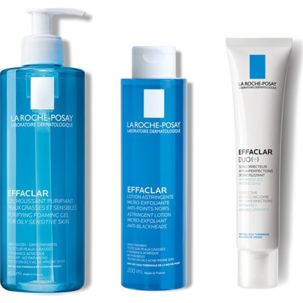 La Roche PosayEffaclar очищающий гель тоник Duo увлажняющий крем Set HBV00001B0DAY