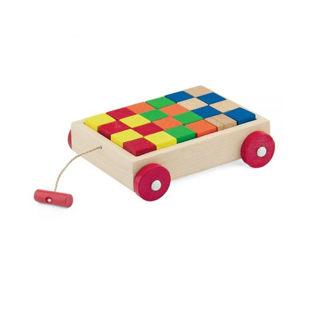 Play Wood yog'och rangli kub blokli avtomobil 312 10354285-00008