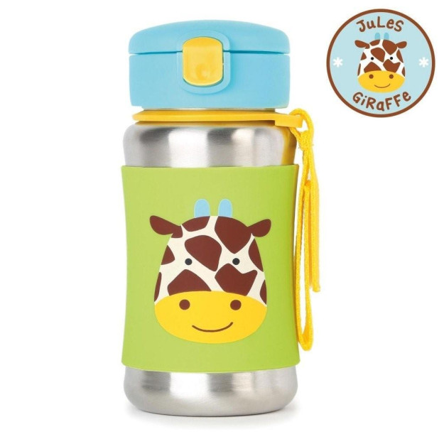 Поилка Из Нержавеющей Стали С Соломинкой Skip Hop 350 Мл Giraffe Giraffe