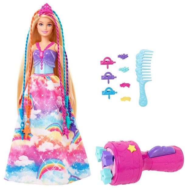Barbie Dreamtopia to'qilgan Malika qo'g'irchog'i va gtg00 aksessuarlari 10354184-00122