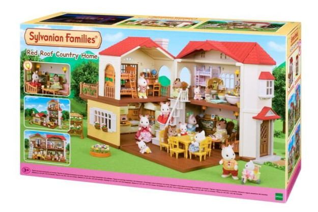 Sylvanian Families yoritilgan qizil tomli shahar uyi 5302 10354409-00003