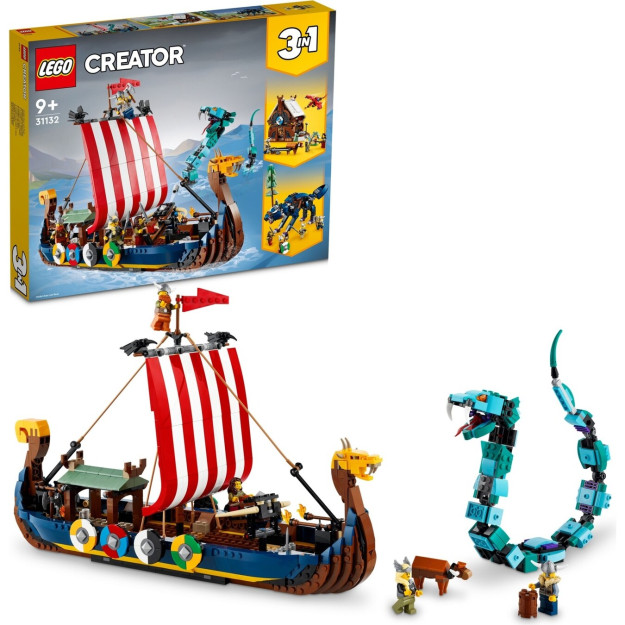 Lego yaratuvchisi Viking kemasi va Midgard ilonlari 31132 10354345-00048