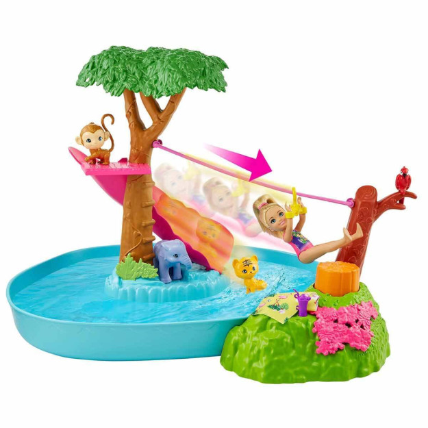 Barbie va Chelsi gtm85 hovuzida tug'ilgan kun partiyasi o'yin to'plamini yo'qotishdi 10354184-00145