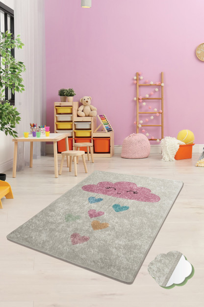 Baby Cloud Ecru Kids Carpet Djt bolalar va bolalar gilamlari yuviladigan toymasin axloqsizlikka chidamli 58683264142901