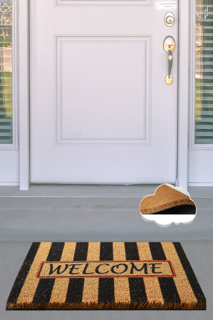 Coco Retta Black Natural Coco Doormat Коврик для входной двери из щетиныnü Paspası