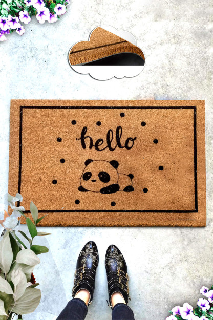 Coco Baby Panda Natural Coco Doormat Bry Old Eshik Mat 58683264008412