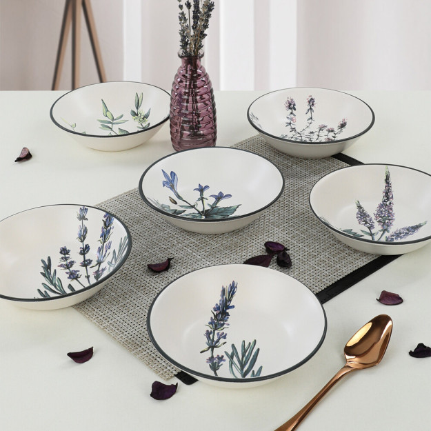 Flower Garden Kechki Ovqat Plitasi 18 Sm 6 Dona 3ST842006F022AMD3600MACD700