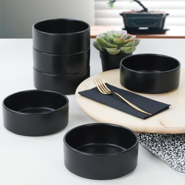 Mat Qora Stackable Sho'rva Idishi 14 Sm 6 Dona 3ST038606F956A000000MAKA500