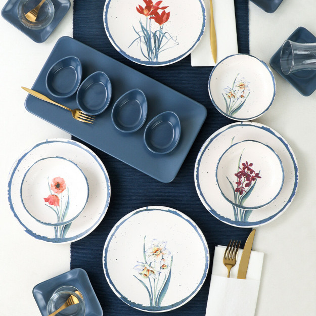 Anatolian Flowers 21 dona 4 kishilik nonushta to'plami 256/261 3TV040321F88XAD19M00MAK2100