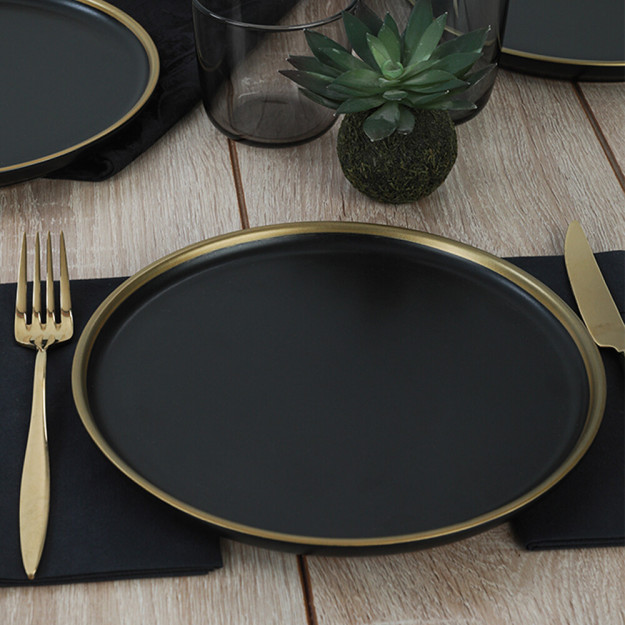 Nordic Gold Mat Qora Tort Plitasi 22 Sm 6 Dona 3ST039006F956A841700MAEF400