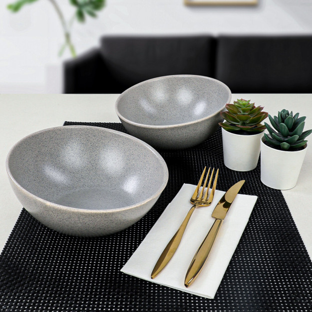Noise Grey eğimli salat idishi 18 sm 2 dona 3ST091102F647A000000MACD700