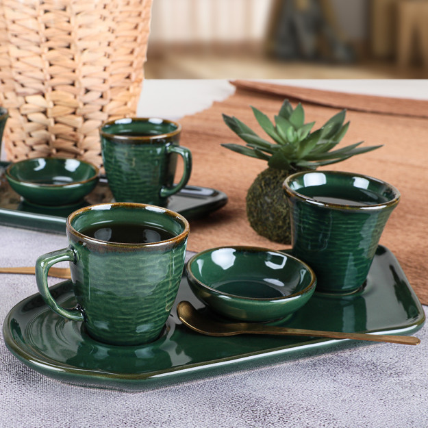 Zümrüt Lora Coffee Presentation Set 8 Предметов для 2 Персон