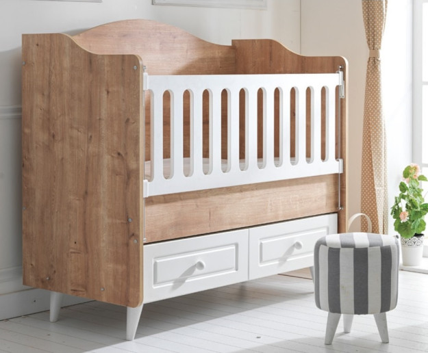 Belis Siena 2 Ящики 70130 Кроватка Дуб Дуб