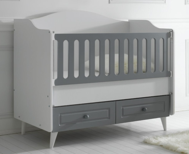 Belis Siena 2 Ящика 70130 Детская Кроватка Серый Белый Серый Белый
