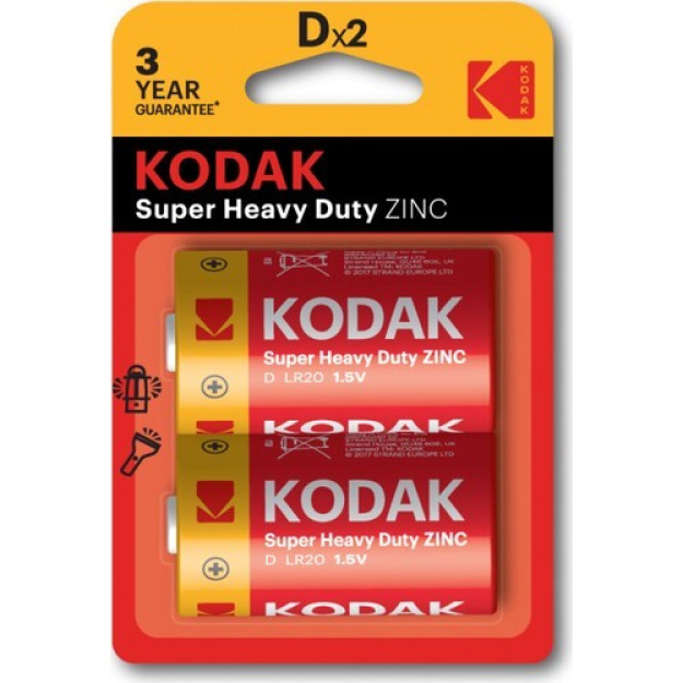Большая Батарея Kodak Zinc Carbon Blister, 2 Шт. В Упаковке