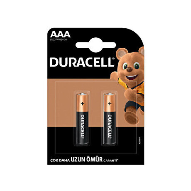 Yupqa tutqichlar uchun Duracell 2li aaa batareyasi 10354275-00020