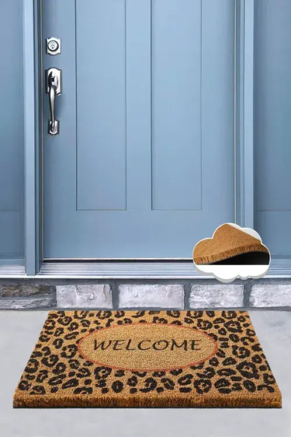 Coco Welcome Leopard Tabiiy Kokos Sochlari Uchun Gilam