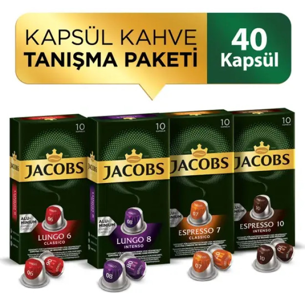 Kapsulali Qahva Nespresso Mos 40 Dona Jacobs Tanishuv To'plami
