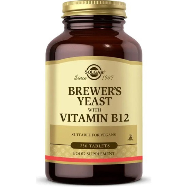 Solgar B12 vitamini bilan pivo xamirturush 250 tabletka