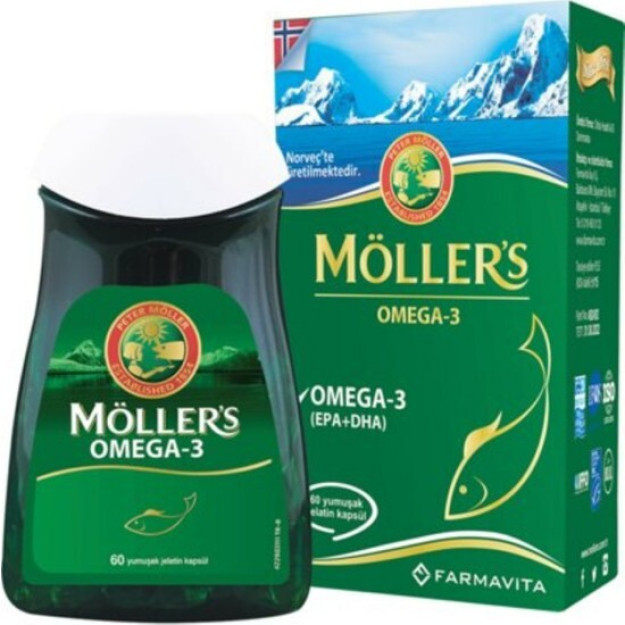 Möller Omega 3 baliq yog'i 60 kapsula