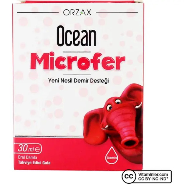 Orza Ocean Microfer yangi avlod temir qo'shimchasi og'iz tomchilari 30 ml