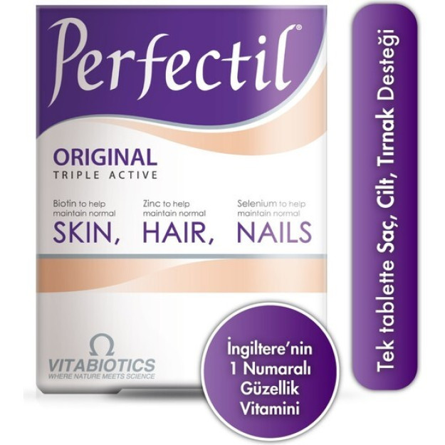 Vitabiotics Perfectil® Original 30 tabletka vitamin-mineral tirnoq va teri sochlari uchun qo'shimcha