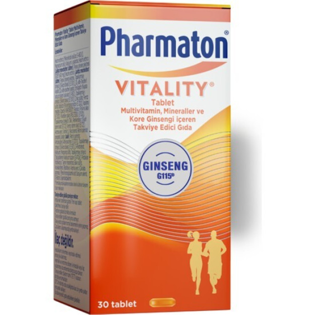 Pharmaton Vitality 30 tabletka ginseng G115 multivitaminlar va minerallar