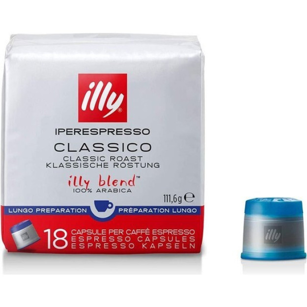 Illy Iperespresso Lungo Kofe Kapsulalari 18 Dona