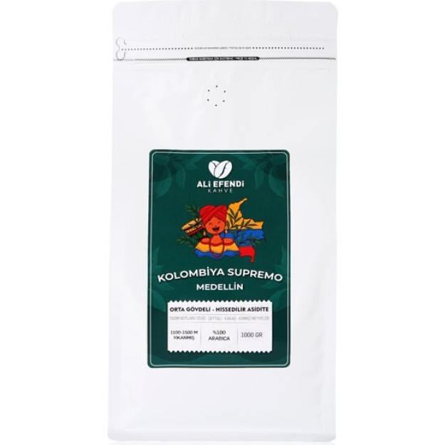 Ali Efendi Qahvasi 1 Kg Kolumbiya Supremo Medellin