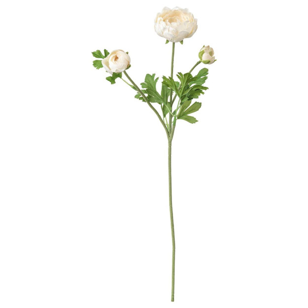 Smycka Sun'iy Gul, Oq, 52 Sm, Ranunculus
