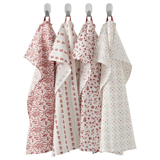 Inamarıa Кухонное Полотенце, Бело-Красное, 45X60 См