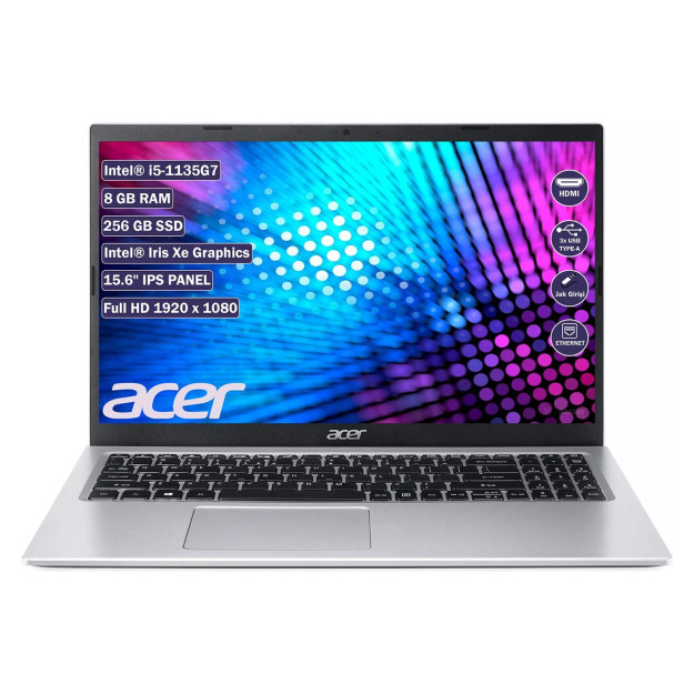 Портативный Компьютер Acer Aspire 3 A31558 Intel Core İ51135g7 8 Гб 256 Гб Ssd Freedos 156 Дюймов Fhd Naddey004