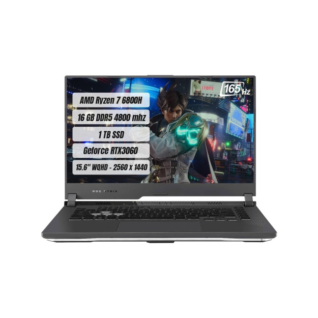 Asus Rog Stri G513rmhq163 Amd Ryzen 7 6800H 16 Gb 1 TB Ssd Rt3060 Freedos 156 dyuymli noutbuk