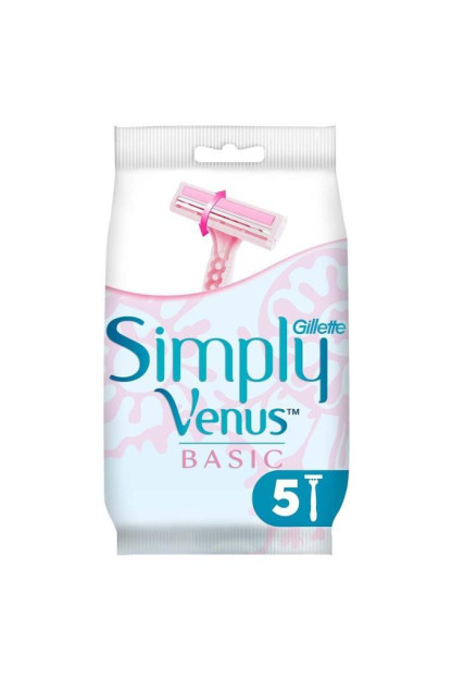 Одноразовая бритва Gillette Simply Venus 2 Basic для женщин, 5 шт.