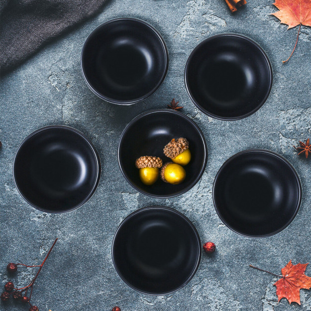 Bulut Matte Black Cookie / Соусник 8 См 6 Штук