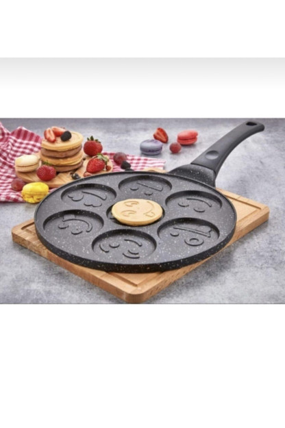 Emoji Bilan Quyma Temir Pancake Pan