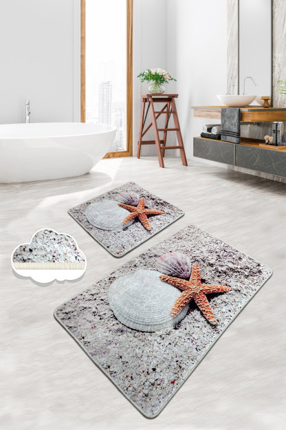 Starfish коврик для ванной моющийся нескользящий 2 предметов