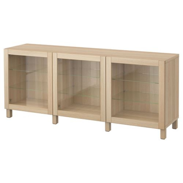 БЕСТО вид отбеленного дуба-вид белого дуба -прозрачное стекло