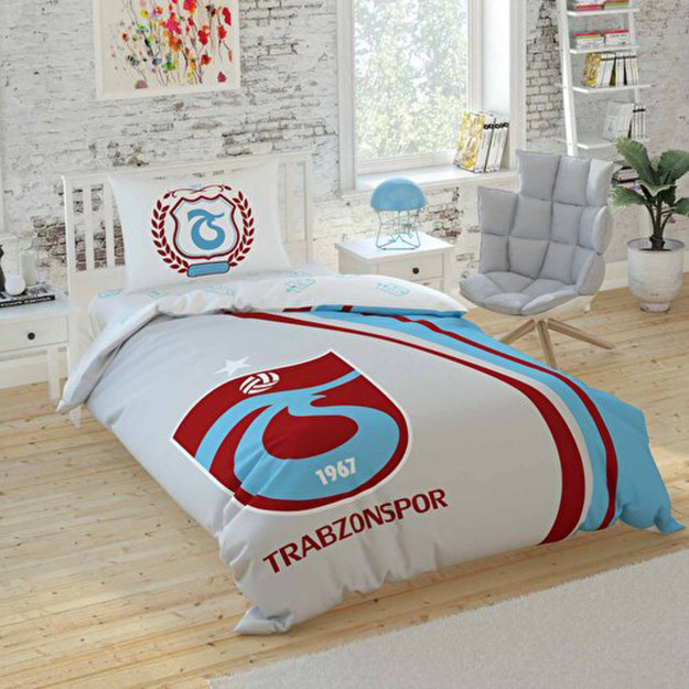 Crown Trabzonspor 1967 logotip paxta yorgan ko'p rangli bitta o'rindiqli
