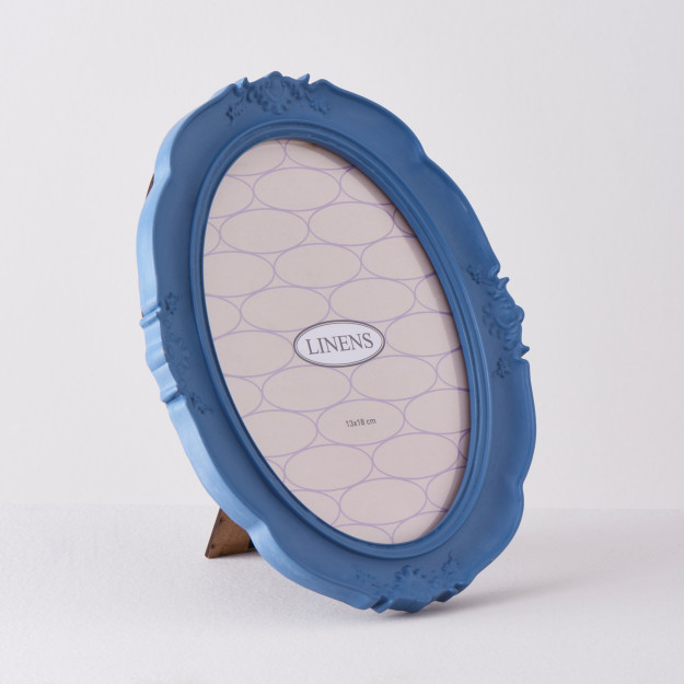 Azure oval choyshab 13x18 sm ramka ko'k ko'k singl