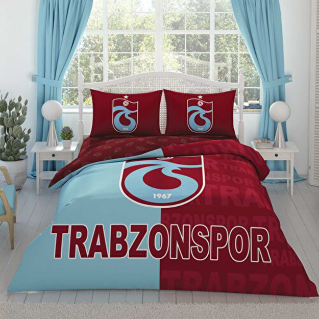 Комплект постельного белья из хлопка с логотипом Crown Trabzon разноцветный Двухместный
